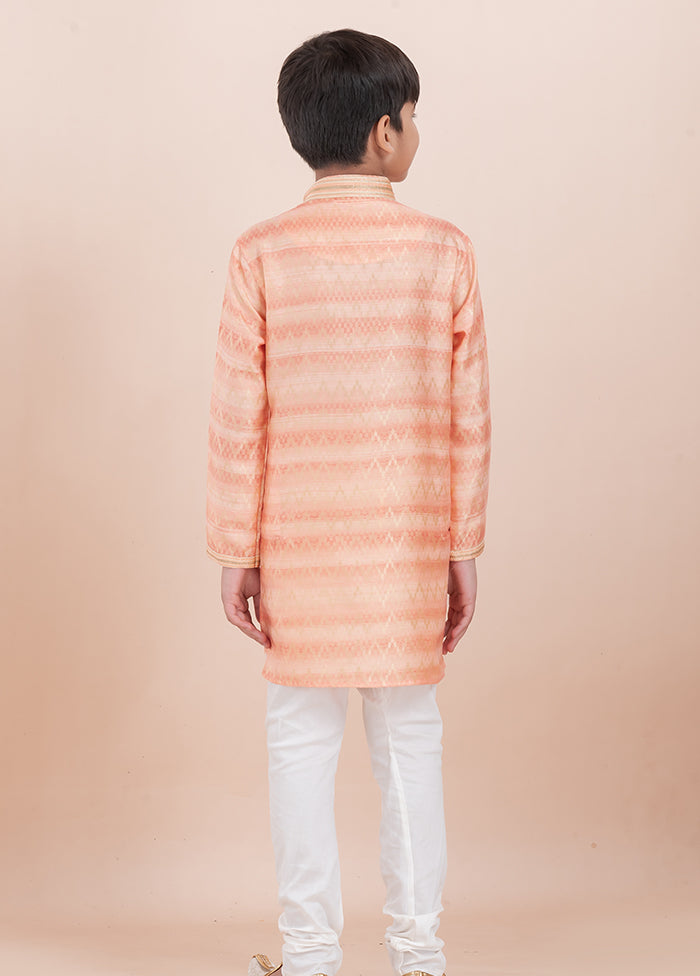 Orange Cotton Kurta & Pajama Set