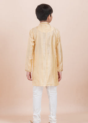 Yellow Cotton Kurta & Pajama Set