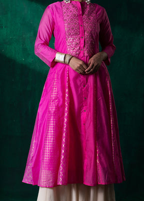 Fuchsia Pure Readymade Silk Kurti