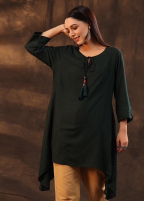 Jade Green Readymade Rayon Kurti