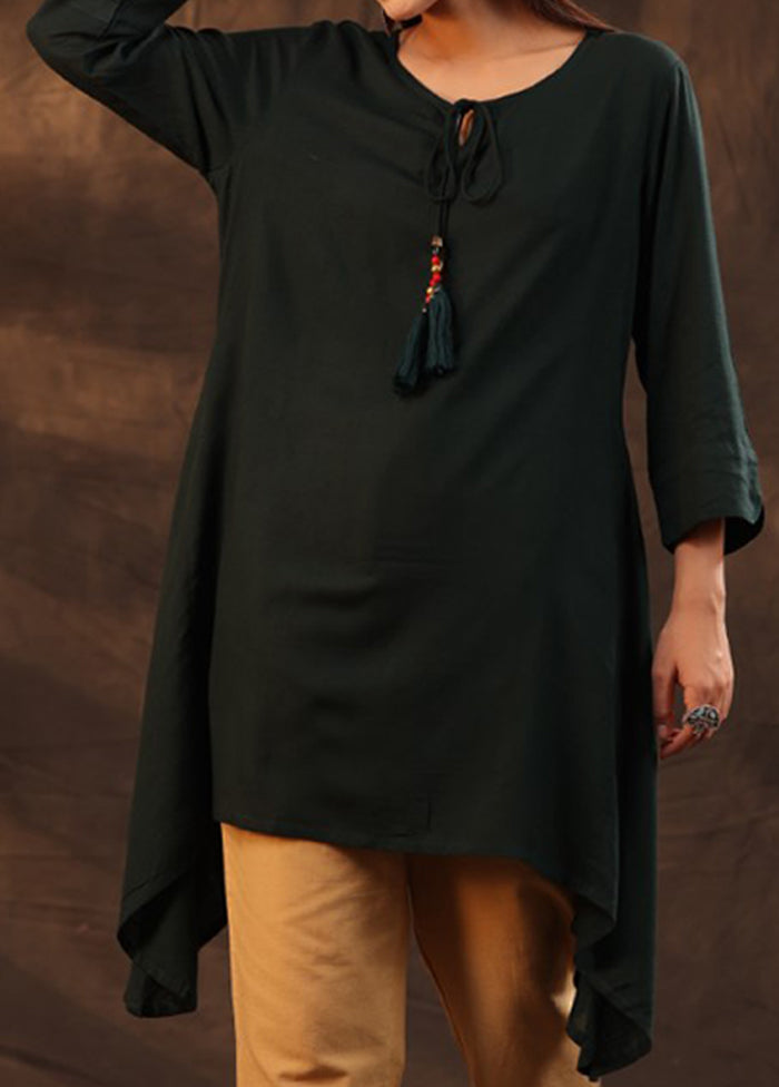 Jade Green Readymade Rayon Kurti