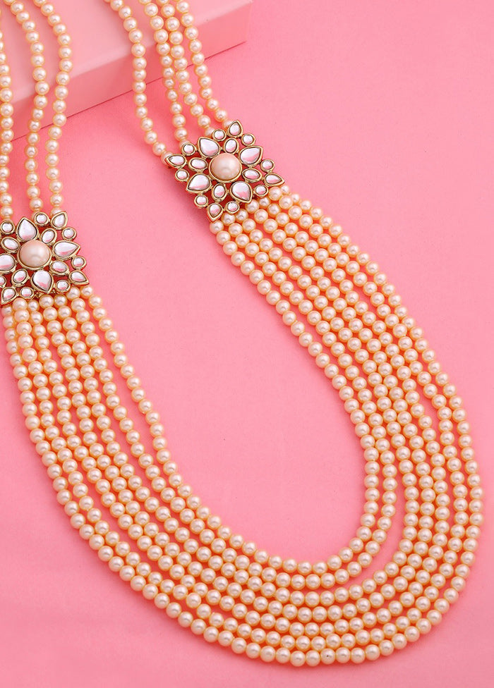 Gold Plated Royal 7 String Pearl Necklace - Indian Silk House Agencies