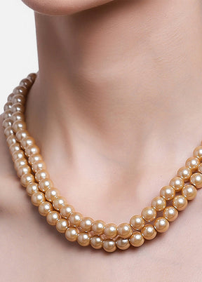 Gold Plated Eye Catching Pearl Necklace - Indian Silk House Agencies