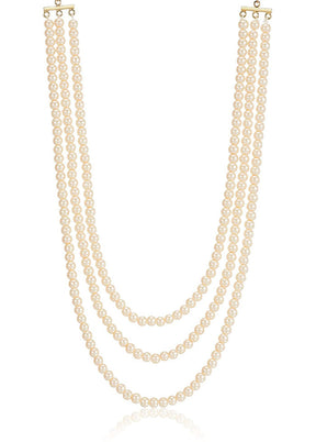 Creamy Three Layered Pearl Necklace - Indian Silk House Agencies