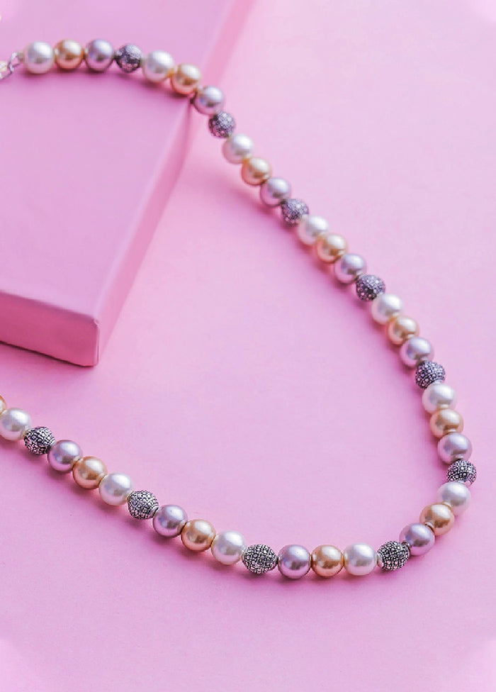 Rhodium Plated Exclusive Pearl Necklace - Indian Silk House Agencies