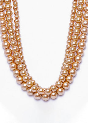 Gold Plated Pearls Vintage Necklace - Indian Silk House Agencies