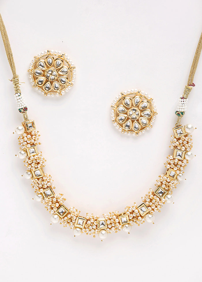 Gold Plated Kundan Jewellery Set - Indian Silk House Agencies