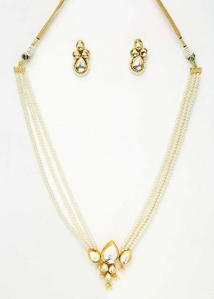 Gold Plated Kundan Jewellery Set - Indian Silk House Agencies