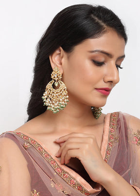 Gold Plated Kundan Dangler Earrings - Indian Silk House Agencies