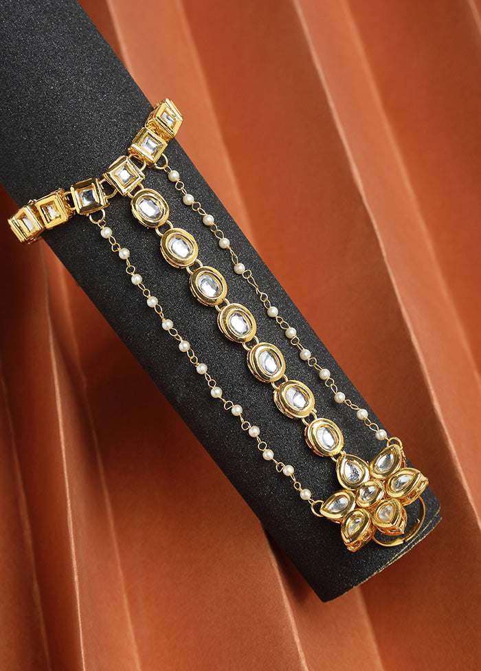 Gold Plated Kundan Charm Bracelet - Indian Silk House Agencies