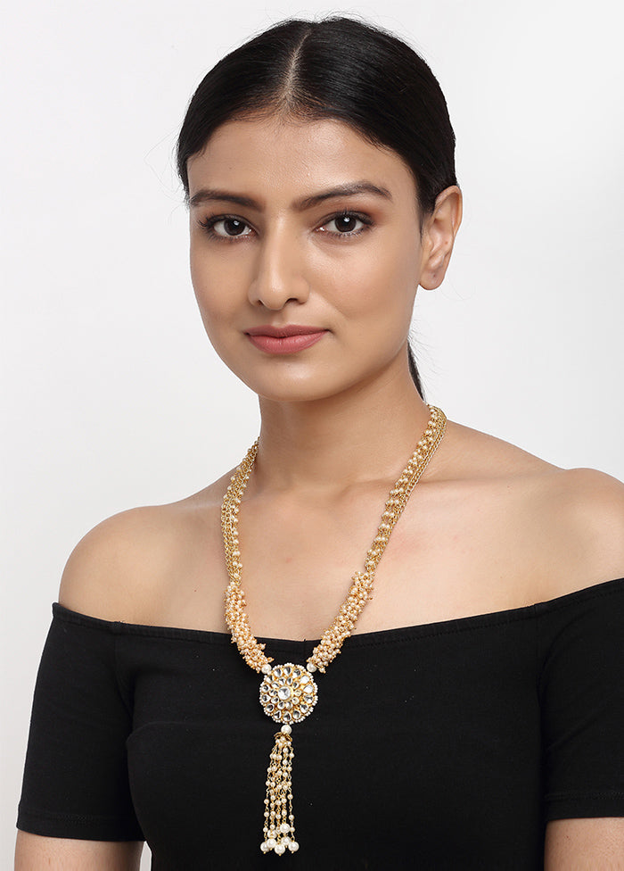 Gold Plated Kundan Necklace - Indian Silk House Agencies