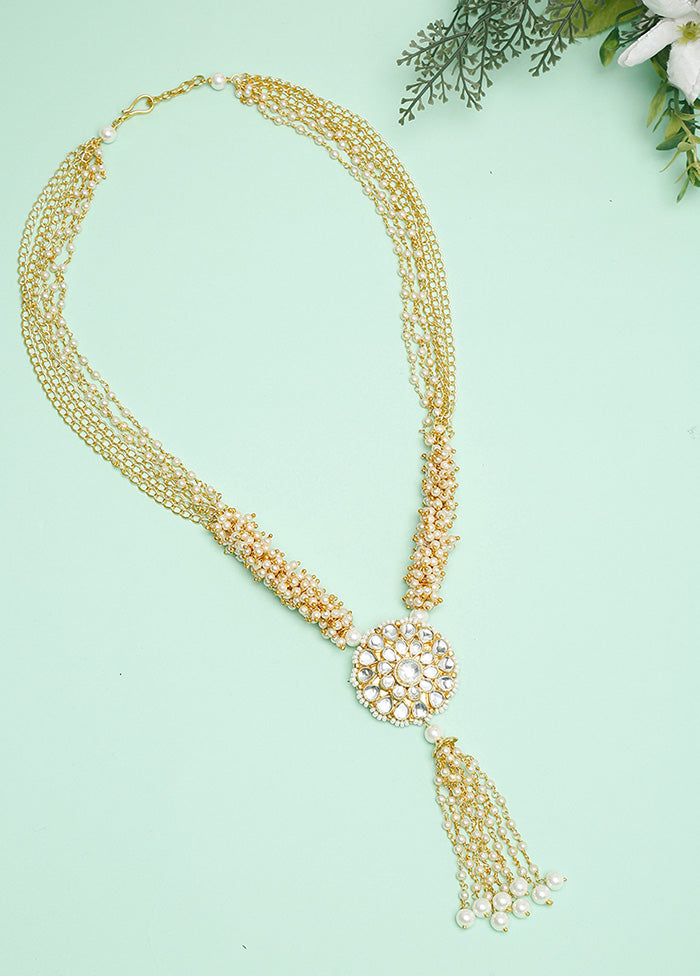 Gold Plated Kundan Necklace - Indian Silk House Agencies