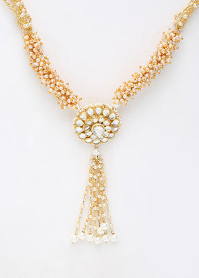 Gold Plated Kundan Necklace - Indian Silk House Agencies