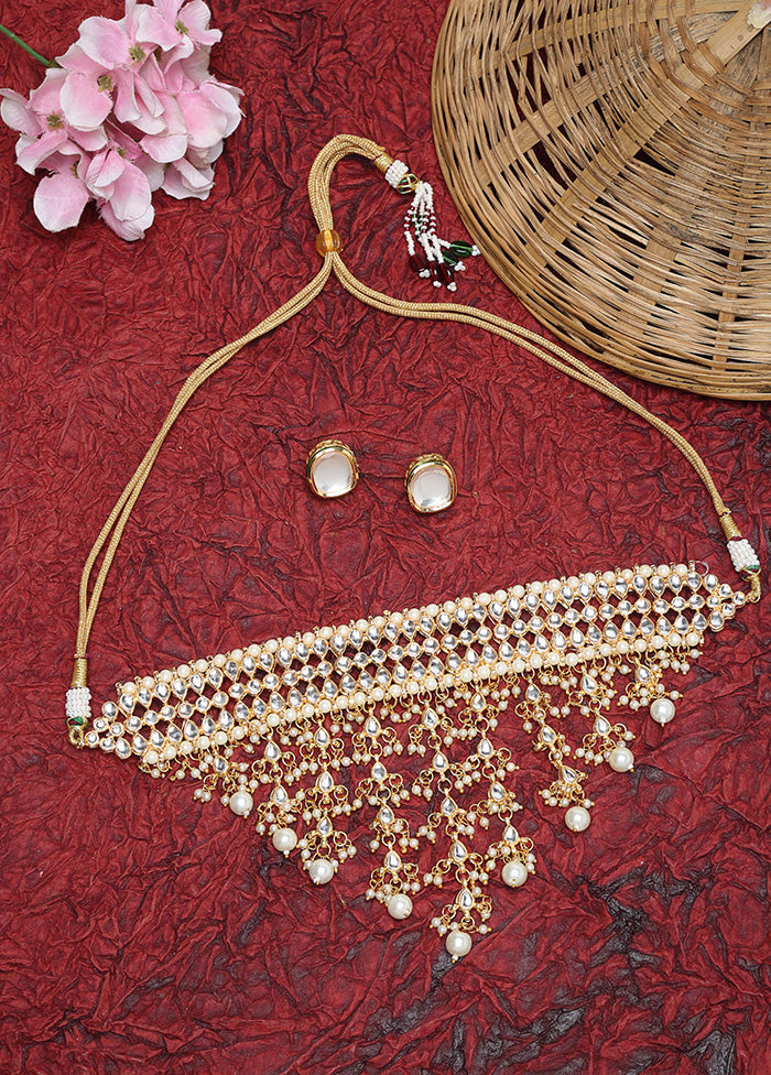 Gold Plated Kundan Jewellery Set - Indian Silk House Agencies