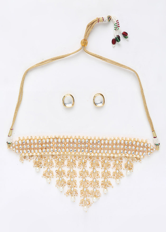 Gold Plated Kundan Jewellery Set - Indian Silk House Agencies