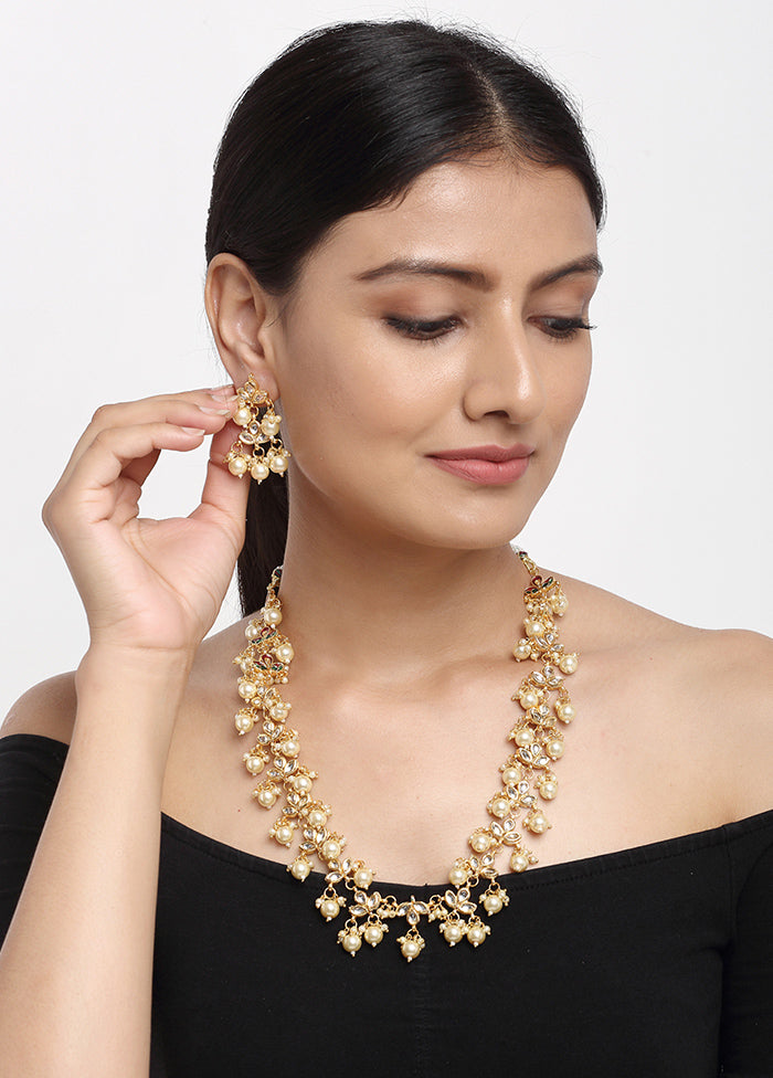 Gold Plated Kundan Jewellery Set - Indian Silk House Agencies