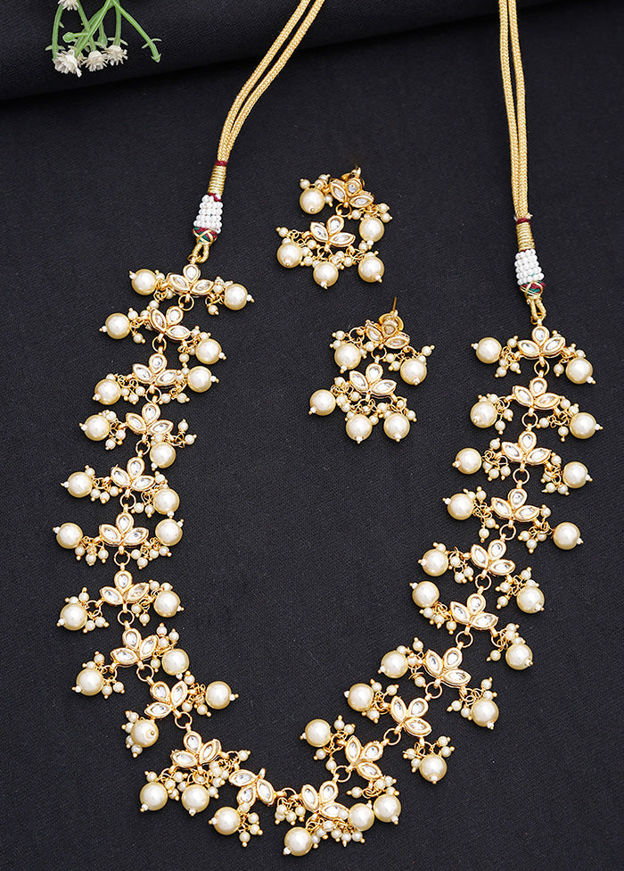 Gold Plated Kundan Jewellery Set - Indian Silk House Agencies