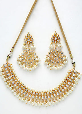 Gold Plated Kundan Jewellery Set - Indian Silk House Agencies