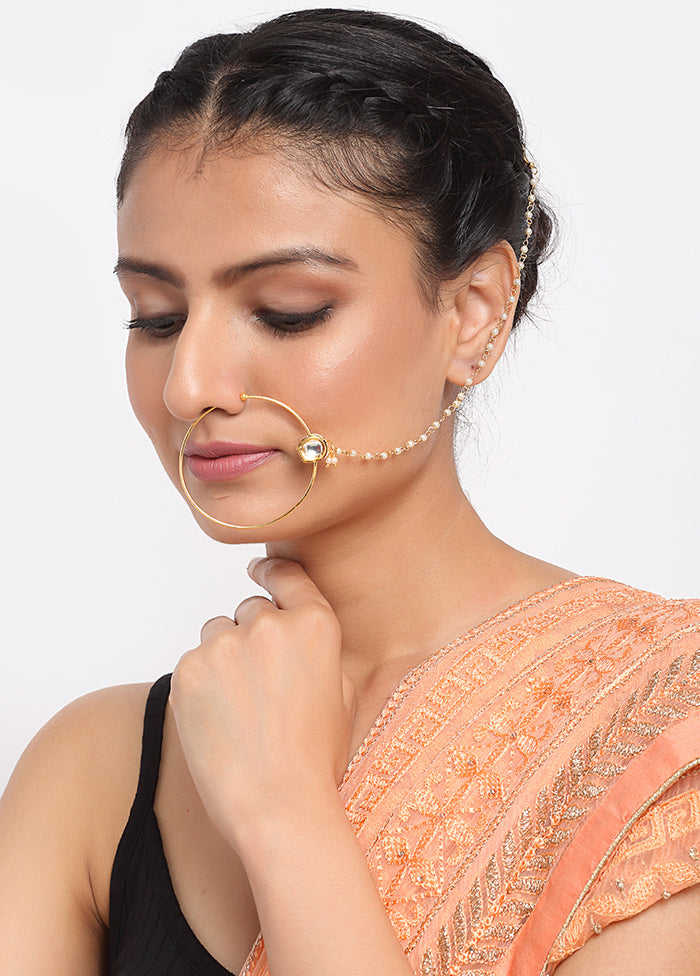 Kundan Nose Ring - Indian Silk House Agencies