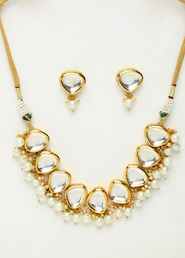 Gold Plated Kundan Jewellery Set - Indian Silk House Agencies