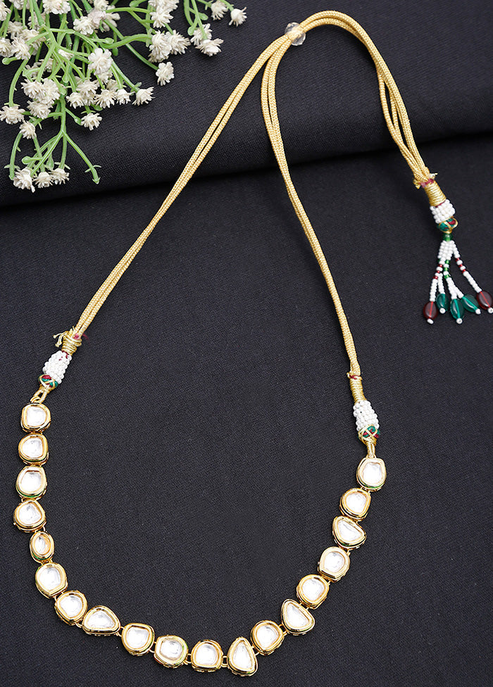 Gold Plated Kundan Necklace - Indian Silk House Agencies