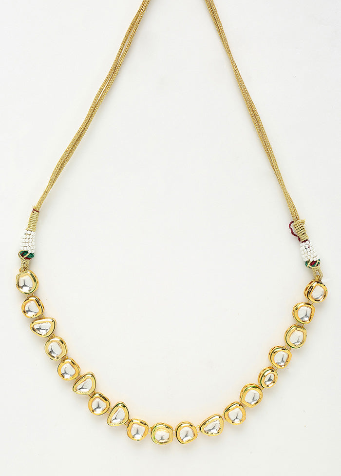 Gold Plated Kundan Necklace - Indian Silk House Agencies