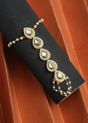 Gold Plated Kundan Charm Bracelet - Indian Silk House Agencies