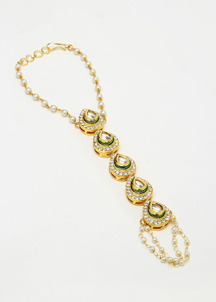 Gold Plated Kundan Charm Bracelet - Indian Silk House Agencies