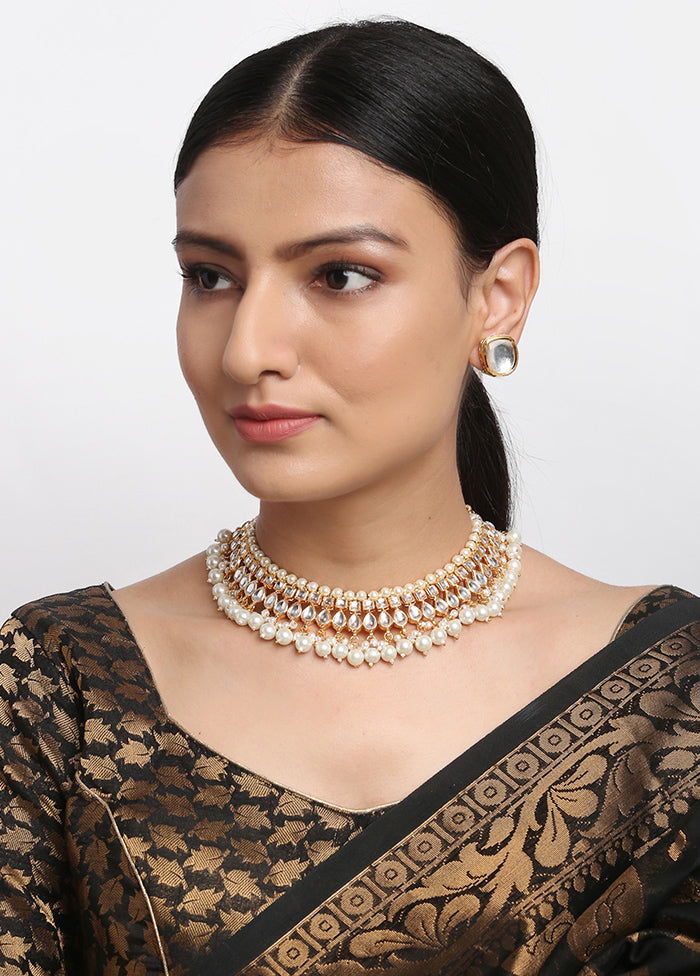 Gold Plated Kundan Jewellery Set - Indian Silk House Agencies