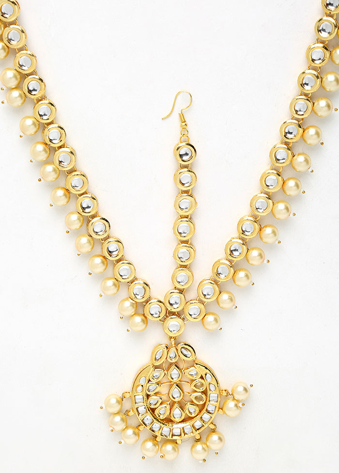 Gold Plated Kundan Mathapatti Head Jewellery - Indian Silk House Agencies