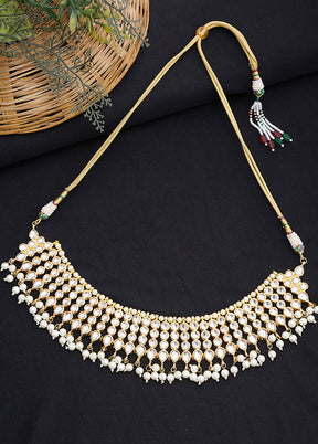 Gold Plated Kundan Necklace - Indian Silk House Agencies