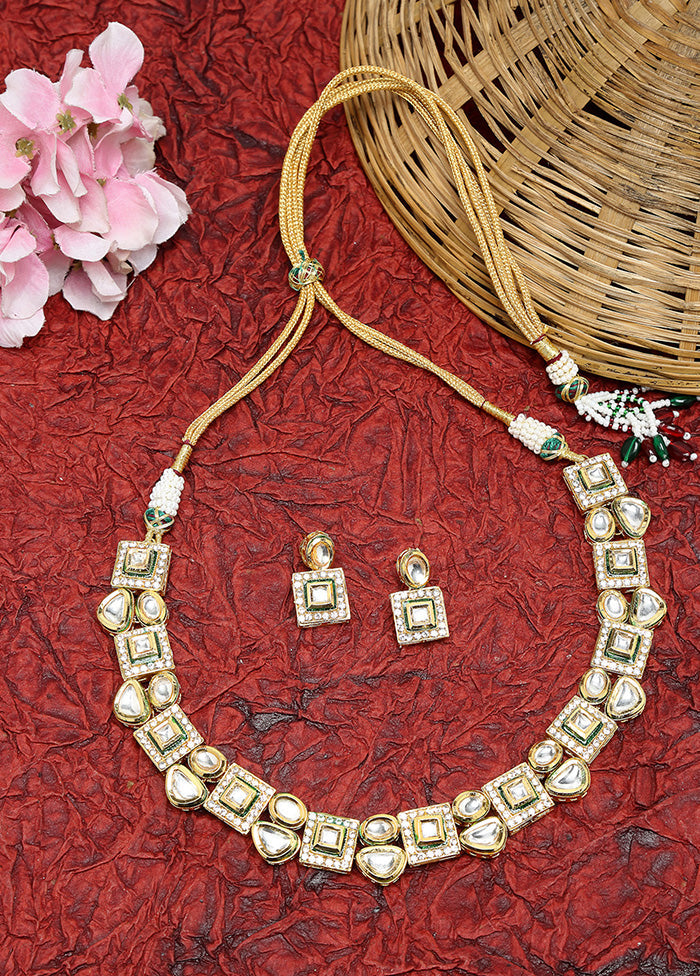 Gold Plated Kundan Jewellery Set - Indian Silk House Agencies