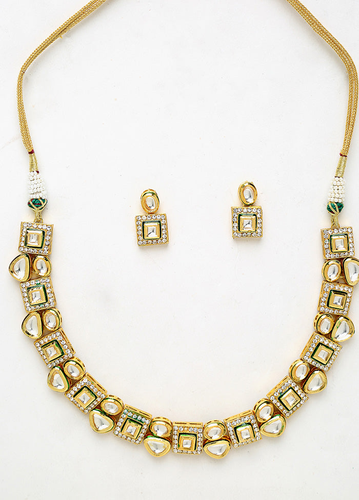 Gold Plated Kundan Jewellery Set - Indian Silk House Agencies