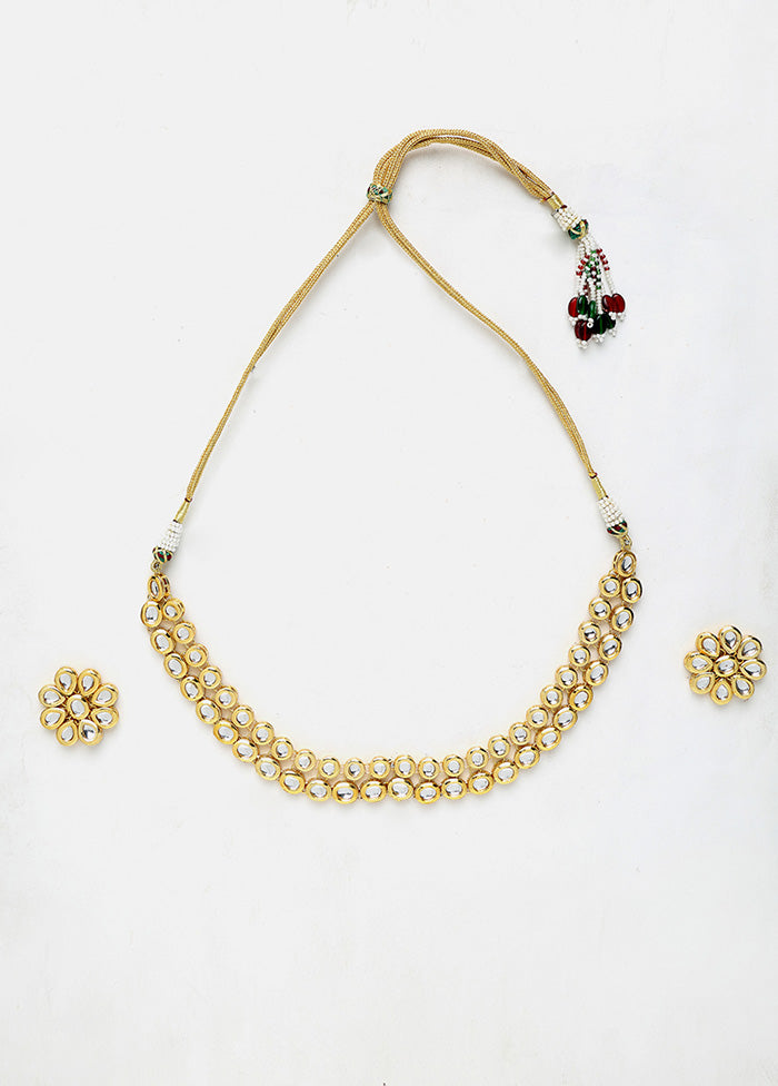 Gold Plated Kundan Jewellery Set - Indian Silk House Agencies