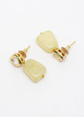 Gold Plated Kundan Stud Earrings - Indian Silk House Agencies