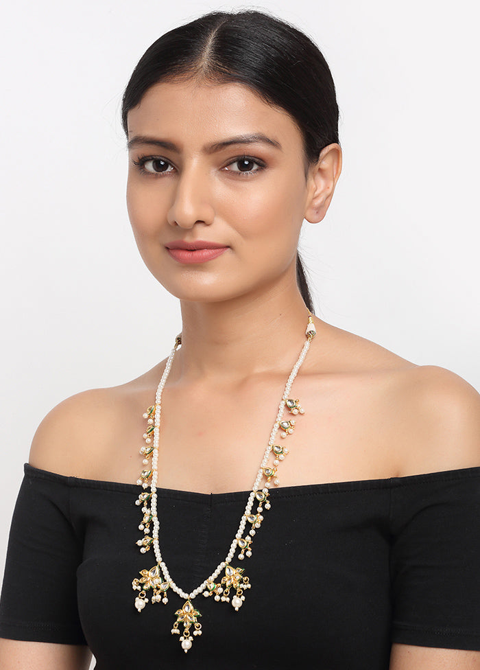 Gold Plated Kundan Necklace - Indian Silk House Agencies