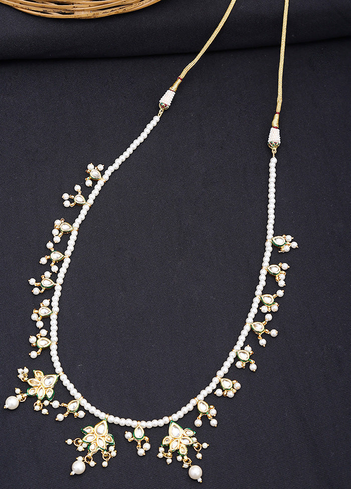 Gold Plated Kundan Necklace - Indian Silk House Agencies