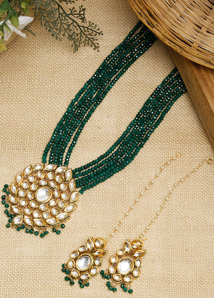 Gold Plated Kundan Jewellery Set - Indian Silk House Agencies