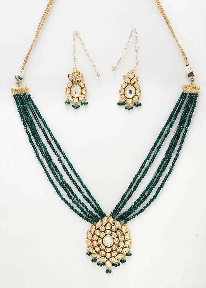 Gold Plated Kundan Jewellery Set - Indian Silk House Agencies