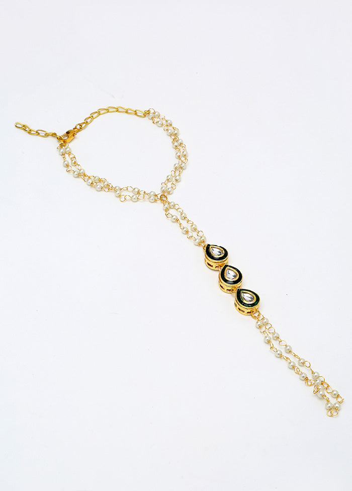 Gold Plated Kundan Charm Bracelet - Indian Silk House Agencies