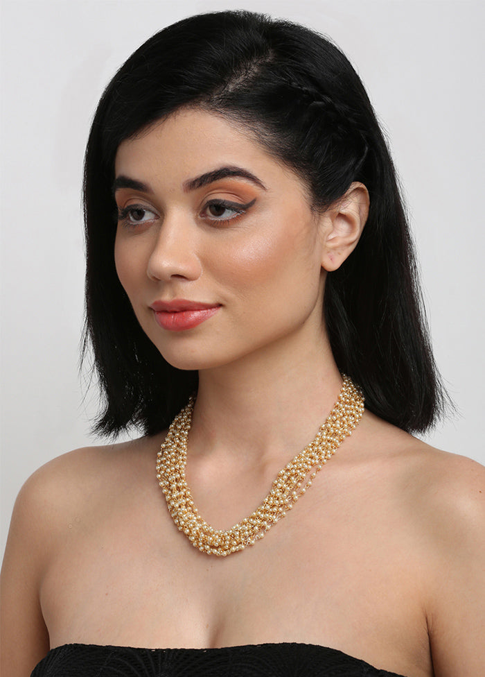 Gold Plated Kundan Necklace - Indian Silk House Agencies