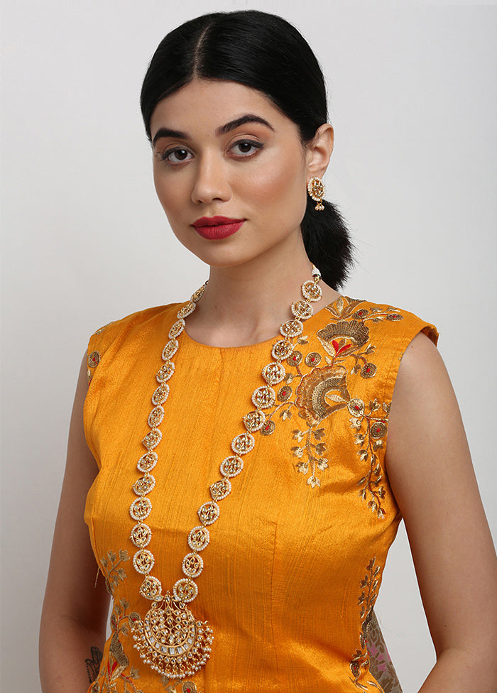 Gold Plated Kundan Jewellery Set - Indian Silk House Agencies