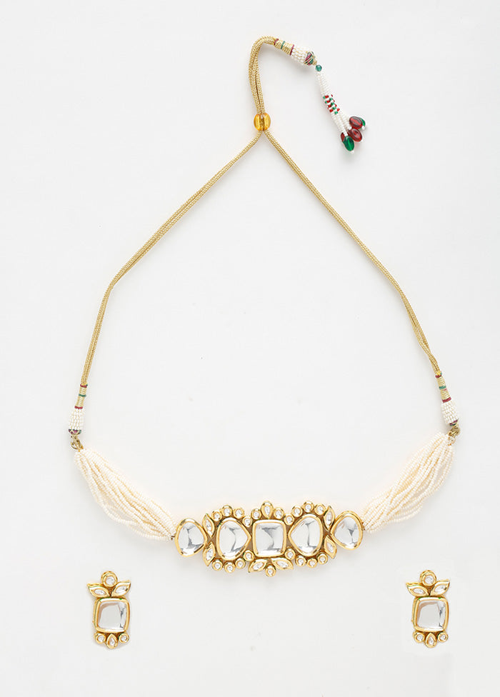 Gold Plated Kundan Jewellery Set - Indian Silk House Agencies