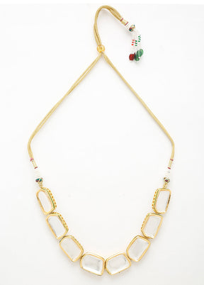 Gold Plated Kundan Necklace - Indian Silk House Agencies