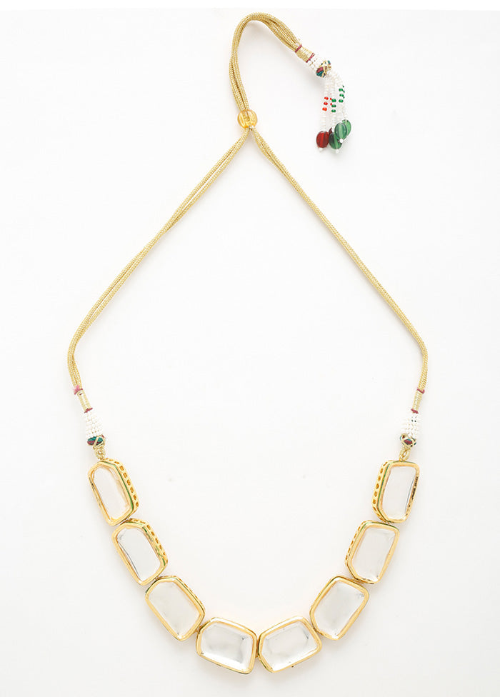 Gold Plated Kundan Necklace - Indian Silk House Agencies