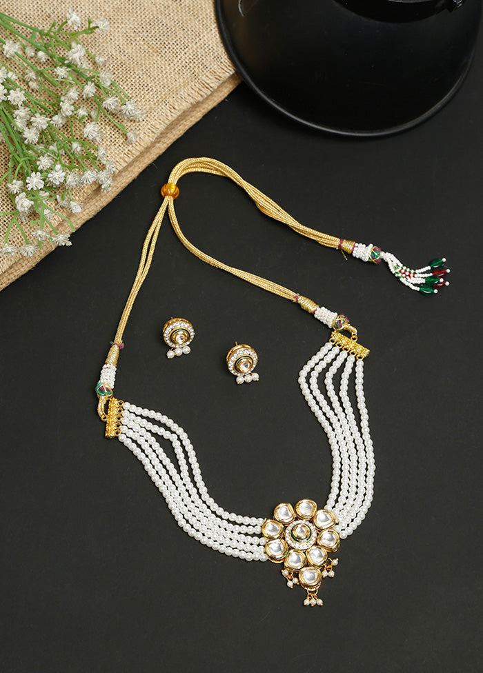 Gold Plated Kundan Jewellery Set - Indian Silk House Agencies