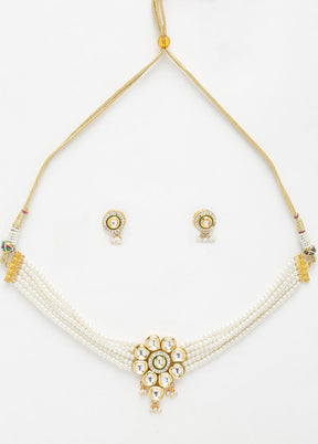 Gold Plated Kundan Jewellery Set - Indian Silk House Agencies