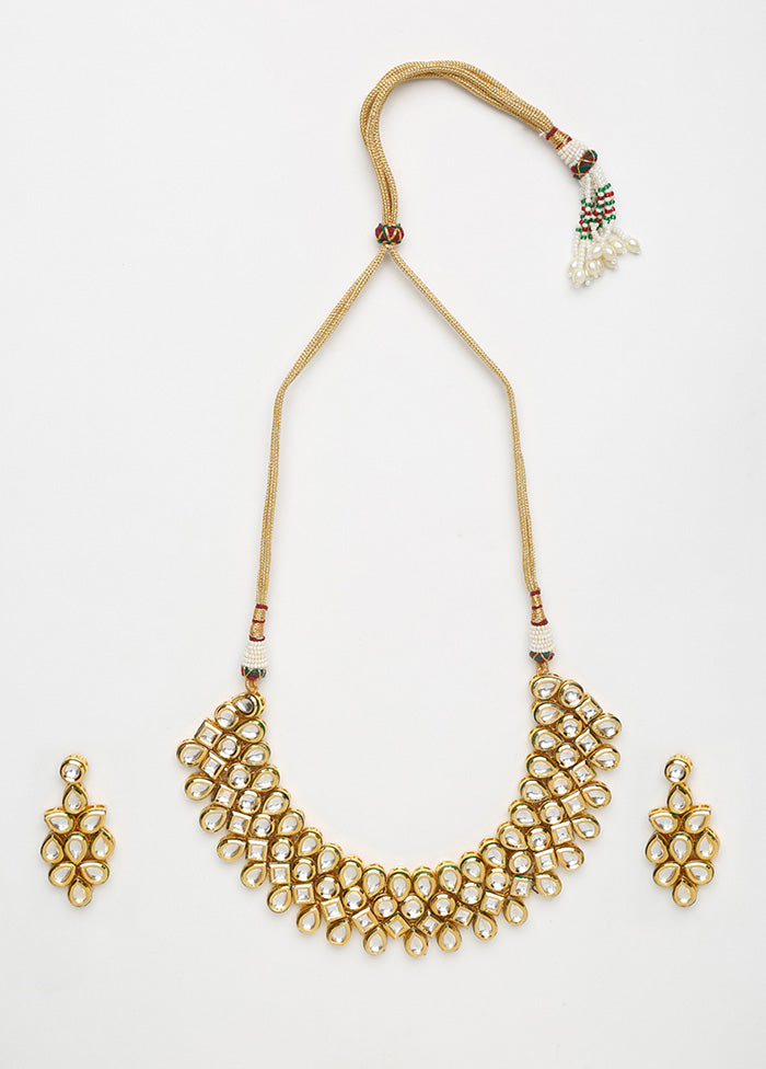 Gold Plated Kundan Jewellery Set - Indian Silk House Agencies