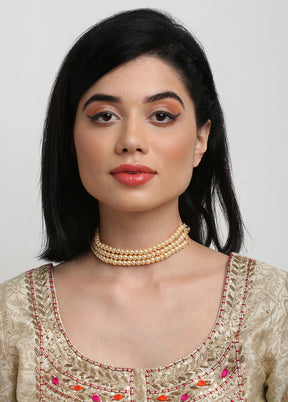 Gold Plated Kundan Necklace - Indian Silk House Agencies