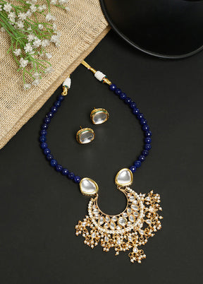 Gold Plated Kundan Jewellery Set - Indian Silk House Agencies